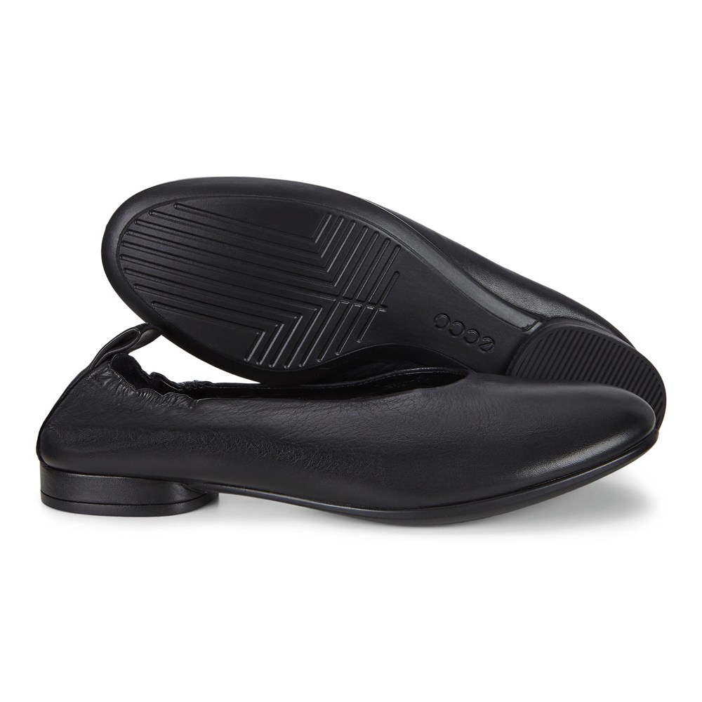 ECCO Womens Ballerinas Black - Anal Flat - ILU-704659